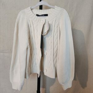 Toccin Chic Cream Cable Knit Sweater for Kids